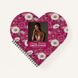 Chic Daisy Surprise Birthday Party Unique Pink Notebook