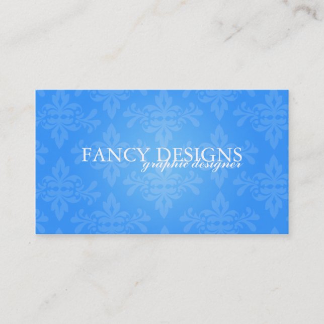 Chic Damask Business Card (Front)