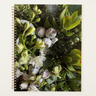 Chic Dark Green Botanical Leaves Planner
