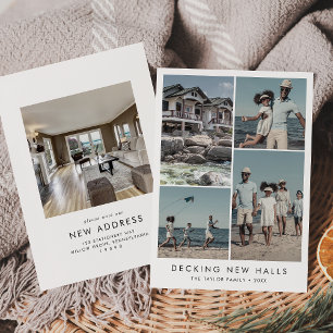 Chic Decking New Halls New Address Photo Christmas Holiday Card
