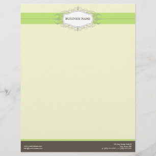 Chic Deco Lime Customised Letterhead