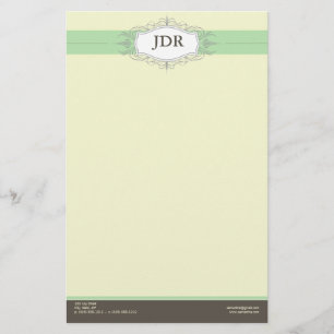 Chic Deco Mint Customised Stationery