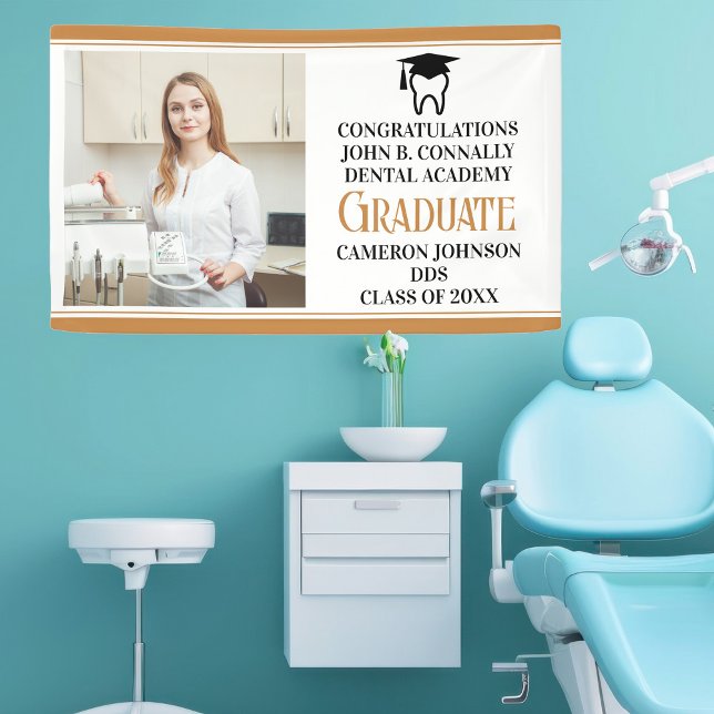 Chic Dental School Graduation Party Photo Banner (Creator Uploaded)