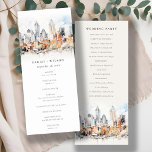 Chic Denver Colorado Skyline Wedding Program<br><div class="desc">If you need any further customisation please feel free to email me on yellowfebstudio@gmail.com. or message via Zazzle.</div>
