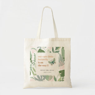 Chic Desert Retro Butterfly Garden Baby Shower Tote Bag