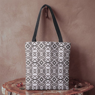 Chic Diamond & Oval Symmetry Tote Bag