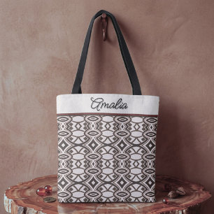 Chic Diamond & Oval Symmetry Tote Bag