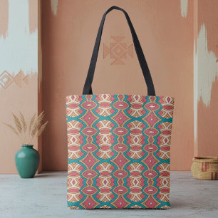 Chic Diamond & Oval Symmetry Tote Bag