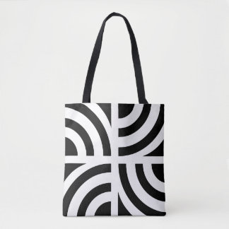 Chic Diamond Pattern Tote Bag with Black Handles