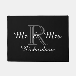 CHIC DOOR MAT_"Mr & Mrs"_NAME/MONOGRAM Doormat