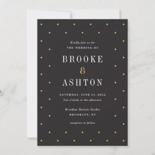 Chic Dots Editable Colour Modern Wedding Invitatio Thank You Card