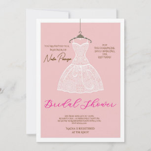 Chic Dressed for the Occasion Bridal Shower Party Invitation