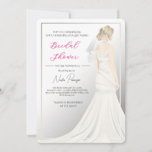 Chic Dressed for the Occasion Bridal Shower Party Invitation
