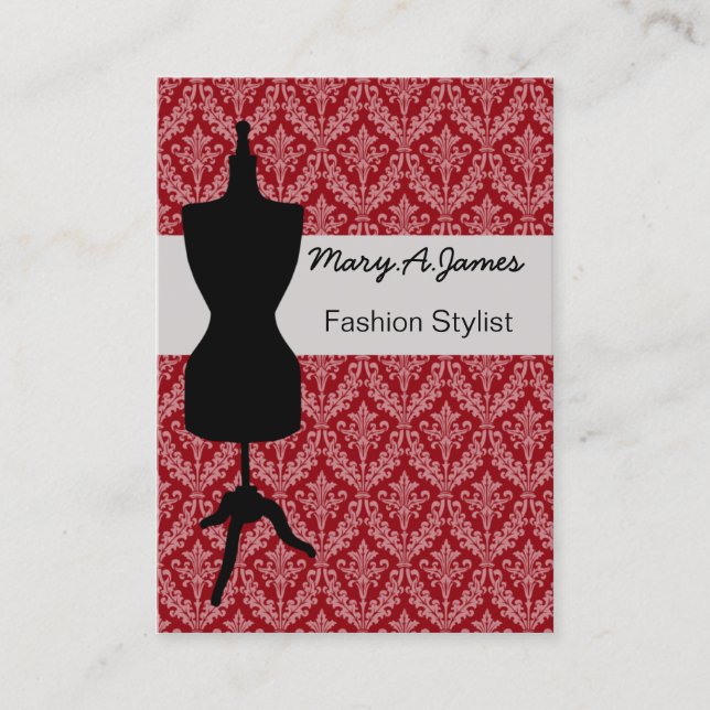 chic dressmaker mannequin Business Cards (Front)