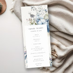 Chic Dusky Blue Cottage Floral Wedding Program<br><div class="desc">Dusky Blue Watercolor Cottage Floral Collection.- it's an elegant script watercolor Illustration of soft delicate blue purple meadow flowers perfect for your summer spring and country wedding & parties. It’s very easy to customise, with your personal details. If you need any other matching product or customisation, kindly message via Zazzle....</div>