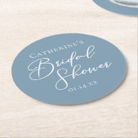 Chic Dusty Blue Bridal Shower Personalised