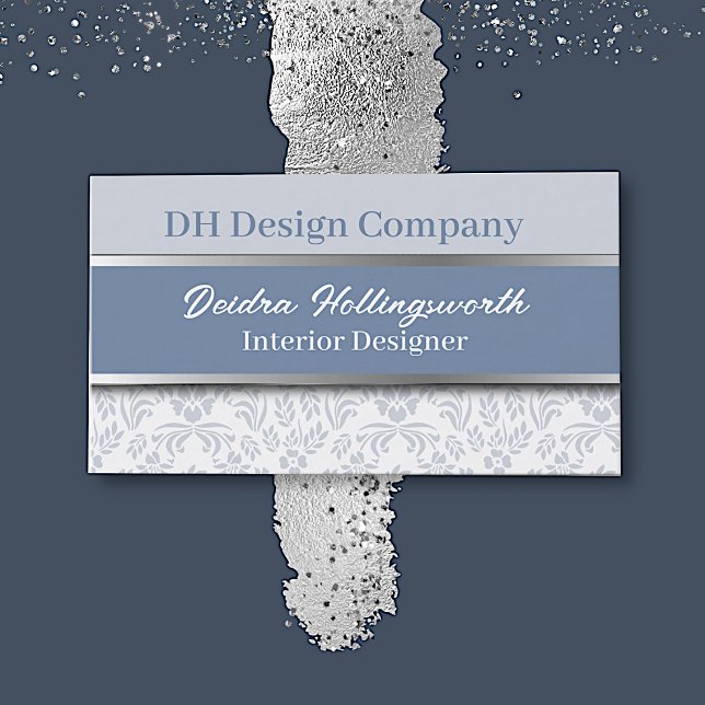 Chic Dusty Blue  Business Card (Creator Uploaded)