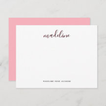 Chic Dusty Blush Pink with black Calligraphy name