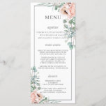 Chic Dusty Pink Blush Roses Poppy Floral Wedding Program<br><div class="desc">Designed to co-ordinate with our Cherise wedding collection, this elegant wedding menu features a beautiful watercolor blush floral and silver eucalyptus arrangement. Personalise it easily and quickly, simply press the customise it button to further re-arrange and format the style and placement of the text. Double sided. Coordinating items available at...</div>