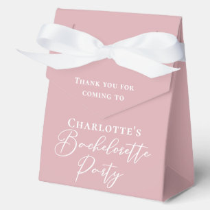 Chic Dusty Rose Pink Custom Bachelorette Party Favour Box