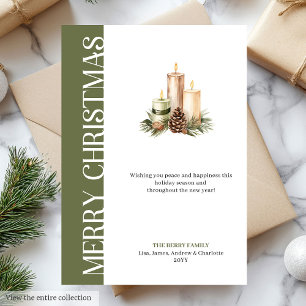 Chic Earthy Colors Holiday Greetings Printable Card
