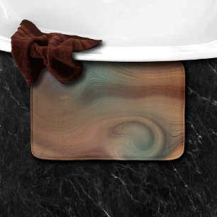 Chic Earthy Strata   Natural Copper Stone Agate Bath Mat