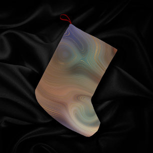 Chic Earthy Strata Natural Copper Stone Agate Small Christmas Stocking