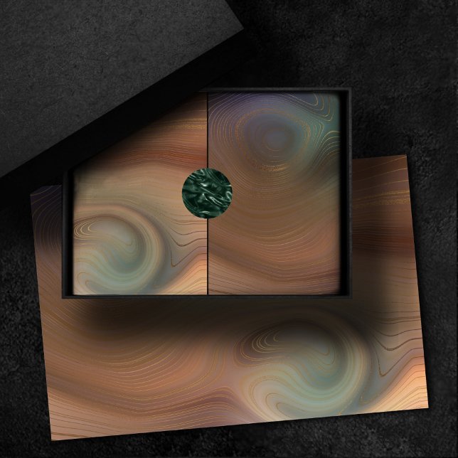 Chic Earthy Strata | Natural Copper Stone Agate Tissue Paper (Creator Uploaded)