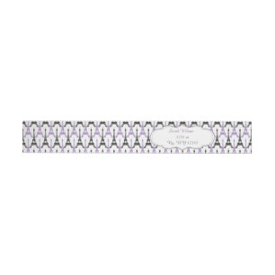Chic Eiffel Tower Purple paris wrap labels
