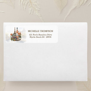 Chic Eiffel Tower Return Address Label