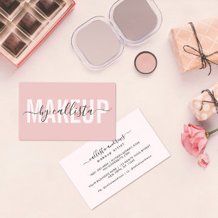 Chic Elegance: Modern Makeup Artist Business Card