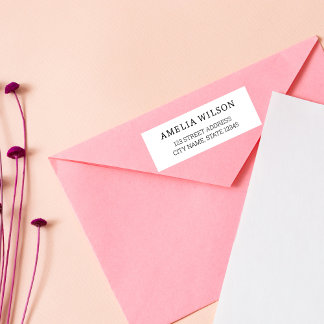 Chic Elegance | Modern Minimalist | Return Address Return Address Label