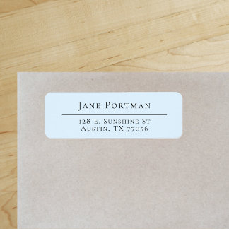 Chic Elegance | Modern Sky Blue | Return Address Label
