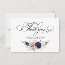 Chic Elegant Blush Navy Blue Wedding