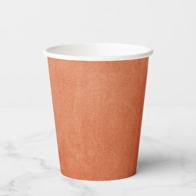 Chic Elegant Burnt Orange Ember Dreams Collection Paper Cups (Back)