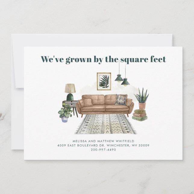 Chic Elegant Change of Address Moving Announcement (Front)