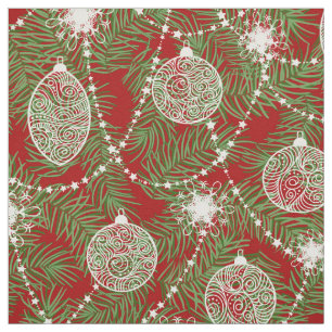 Chic Elegant Christmas Holiday Tree Decorations Fabric
