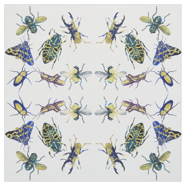 Chic Elegant Entomology Insect Lover Fabric (Swatch)