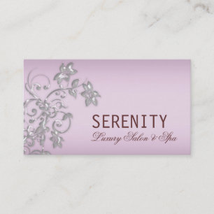Chic Elegant Floral Swirls Spa Card