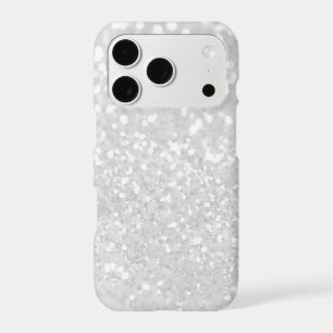 Chic elegant glamour White Faux Glitter
