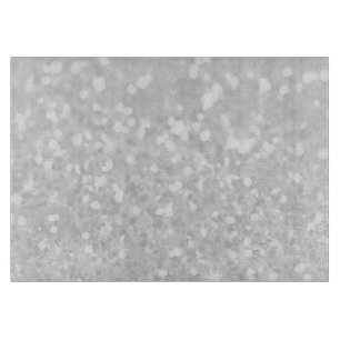 chic elegant glamour White Faux Glitter Cutting Board