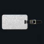 Chic elegant glamour White Faux Glitter Luggage Tag<br><div class="desc">An elegant chic glamour white faux glitter pattern. A chic modern girly luxury glitter design background. Get this trendy girly white abstract glitter for her or anyone on any occasion.</div>