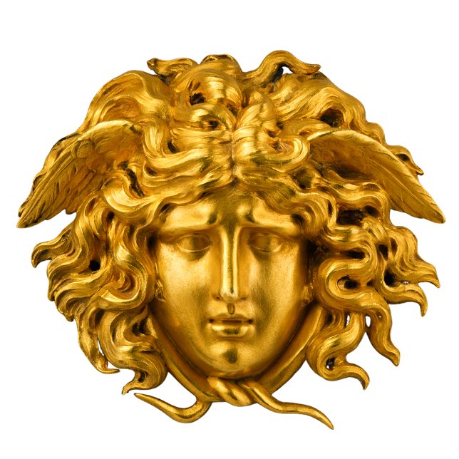 Chic Elegant Gold French Medusa Haute Couture T-Shirt (Creator Uploaded)