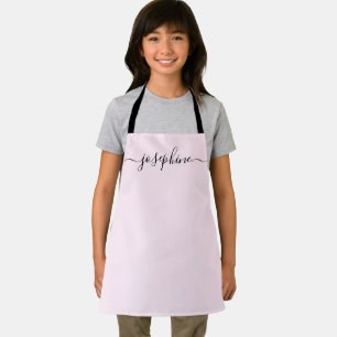 Chic Elegant Modern script Name Apron
