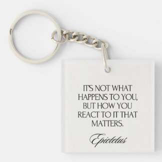Chic Elegant Modern Simple Stoic Wisdom  Key Ring