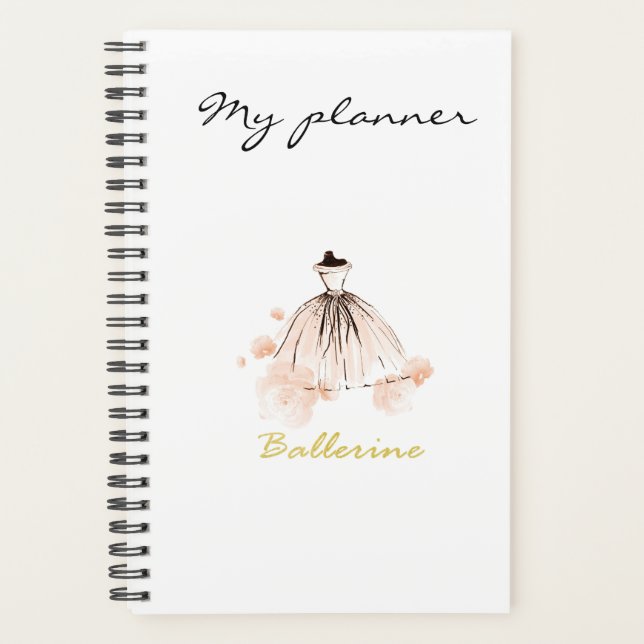 Chic Elegant Modern Watercolor Fashion Summer Planner (Front)