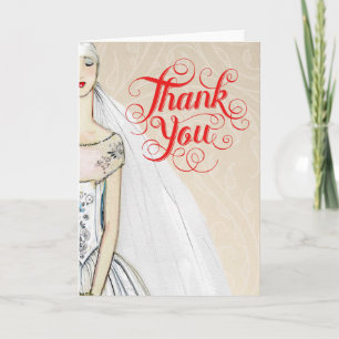 Chic Elegant Modern Wedding Thank You Card