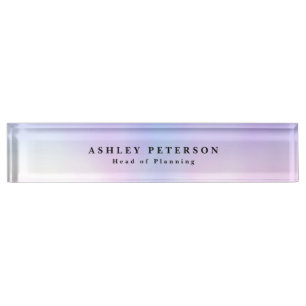 Chic Elegant Pearl Background Nameplate