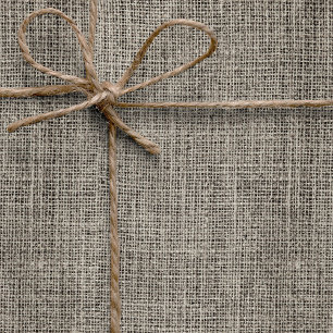 Chic Elegant Realistic Burlap Rustic Taupe Wedding Wrapping Paper
