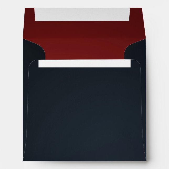 Chic Elegant Rich Dark Blue Customizable Envelope  (Back (Bottom))